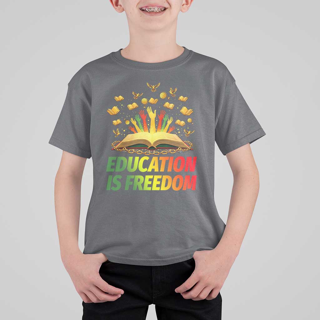 Education Is Freedom T Shirt For Kid Black Education Teacher Gift - Wonder Print Shop