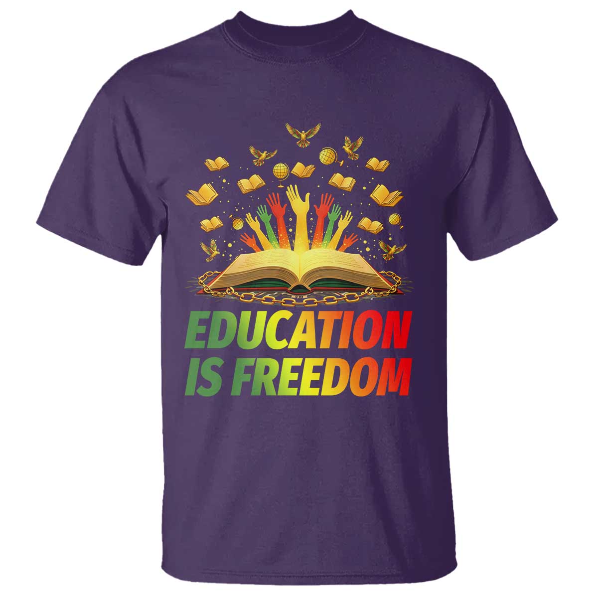 Education Is Freedom T Shirt Black Education Teacher Gift - Wonder Print Shop