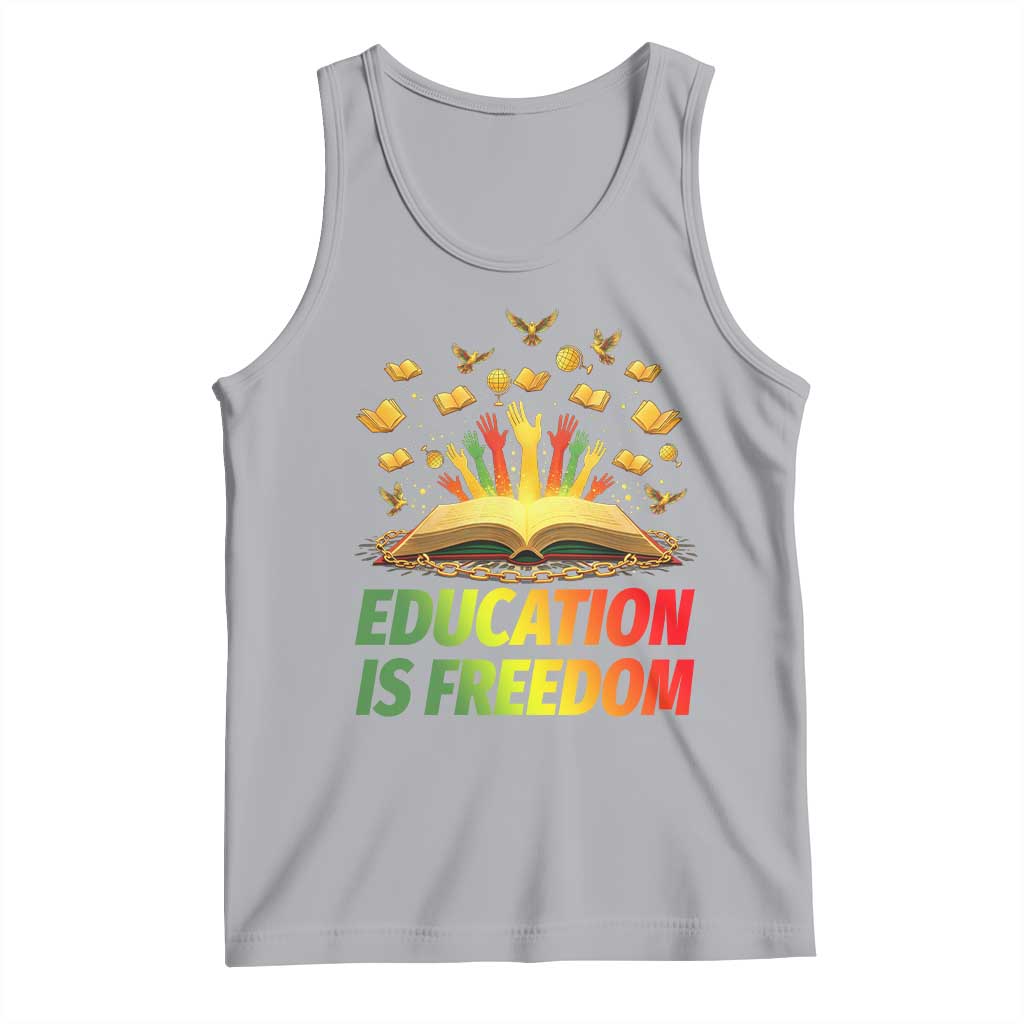 Education Is Freedom Tank Top Black Education Teacher Gift - Wonder Print Shop