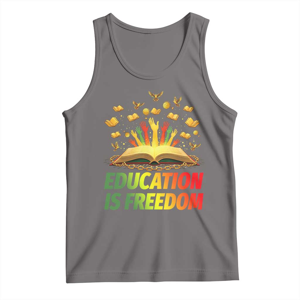 Education Is Freedom Tank Top Black Education Teacher Gift - Wonder Print Shop