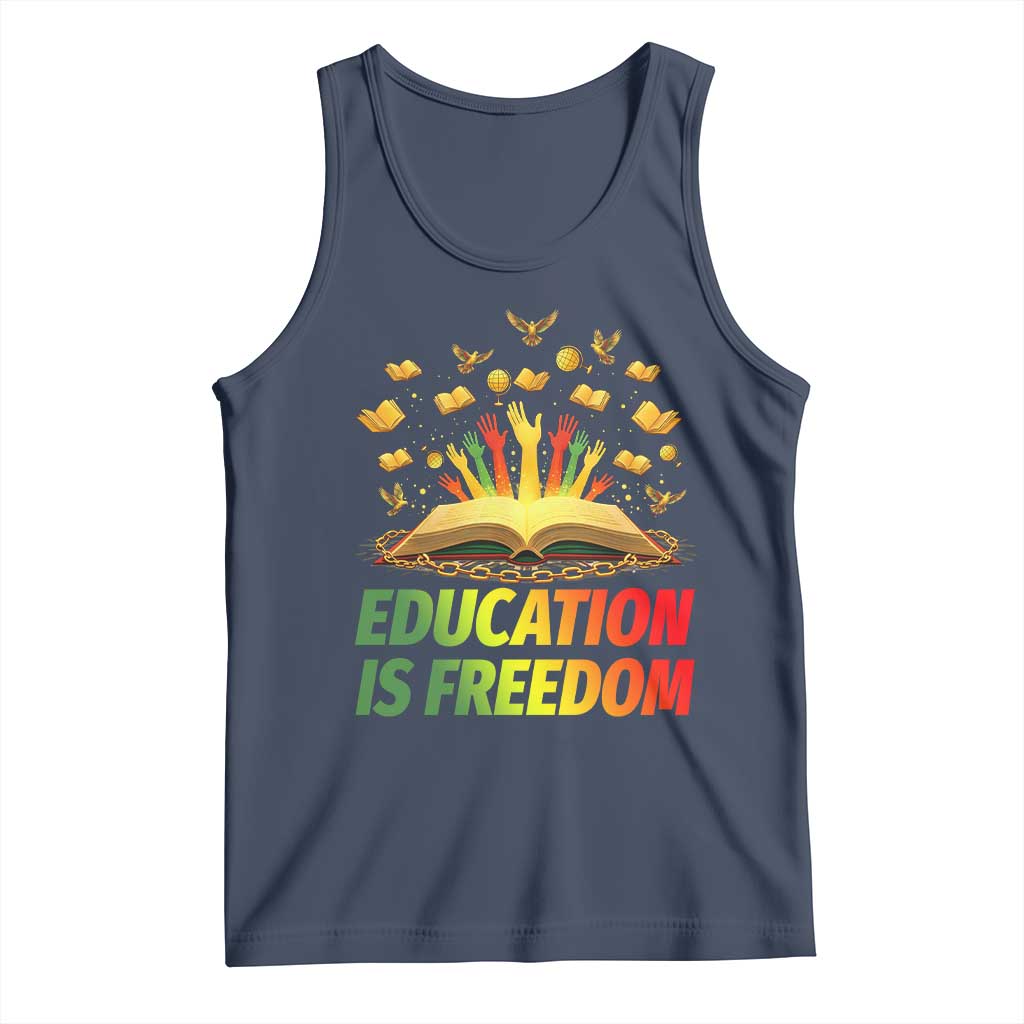 Education Is Freedom Tank Top Black Education Teacher Gift - Wonder Print Shop