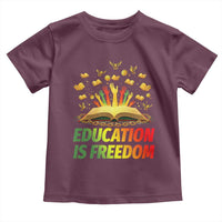 Education Is Freedom Toddler T Shirt Black Education Teacher Gift - Wonder Print Shop