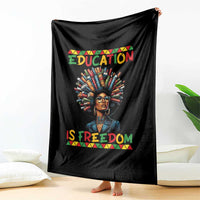 Education Is Freedom Throw Blanket Black History Month Gift For Teachers - Wonder Print Shop