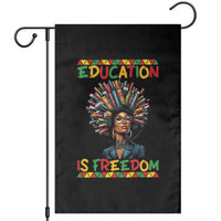 Education Is Freedom Garden Flag Black History Month Gift For Teachers - Wonder Print Shop