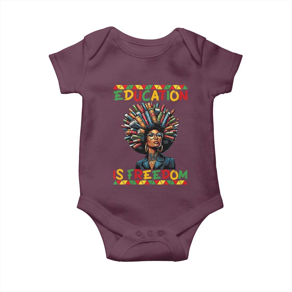 Education Is Freedom Baby Onesie Black History Month Gift For Teachers - Wonder Print Shop