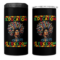 Education Is Freedom 4 in 1 Can Cooler Tumbler Black History Month Gift For Teachers - Wonder Print Shop