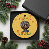 Education Is Freedom Ceramic Ornament Black History Month Gift For Teachers - Wonder Print Shop