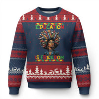 Education Is Freedom Ugly Christmas Sweater Black History Month Gift For Teachers - Wonder Print Shop