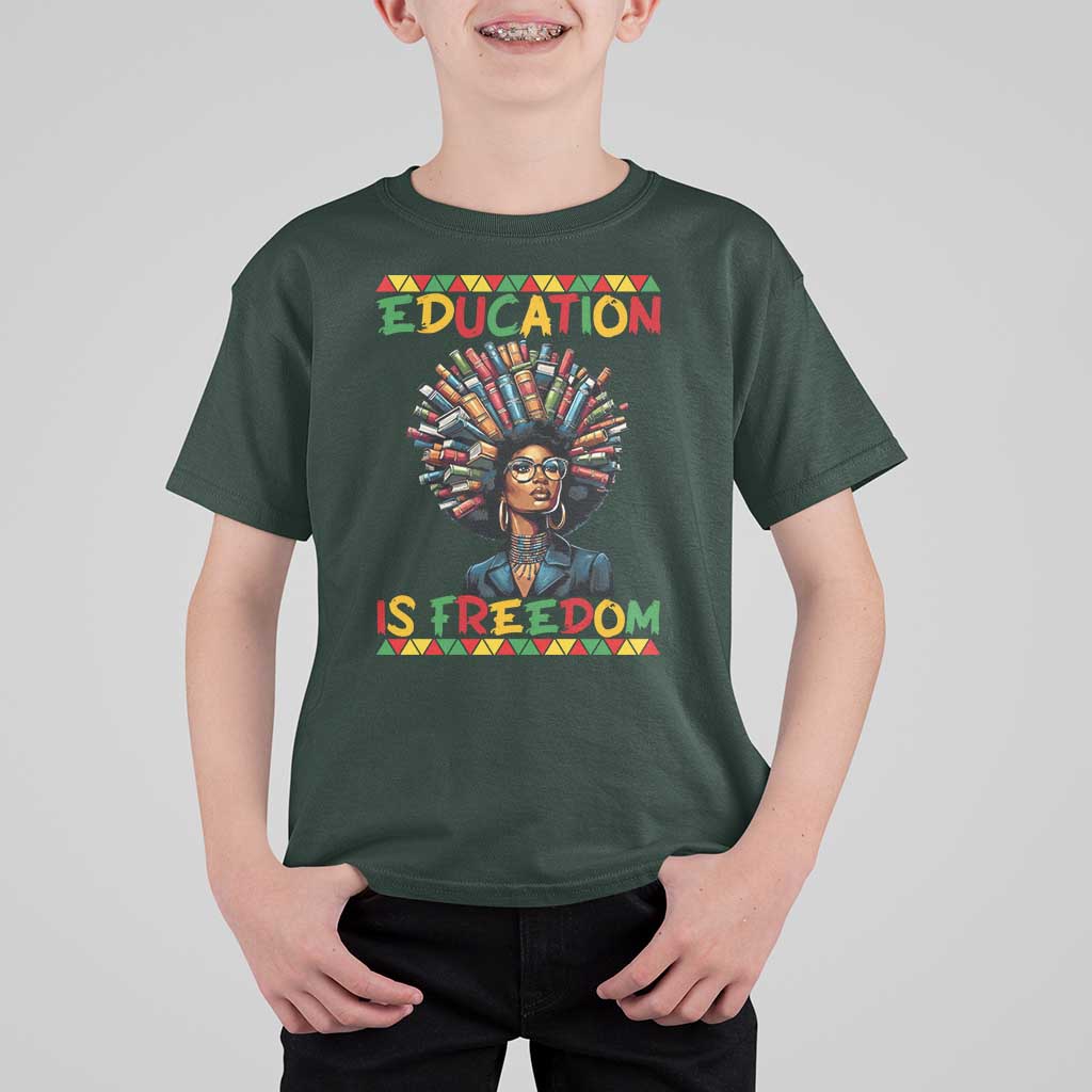 Education Is Freedom T Shirt For Kid Black History Month Gift For Teachers - Wonder Print Shop