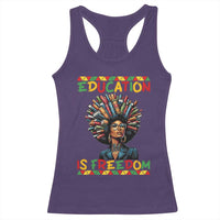 Education Is Freedom Racerback Tank Top Black History Month Gift For Teachers - Wonder Print Shop