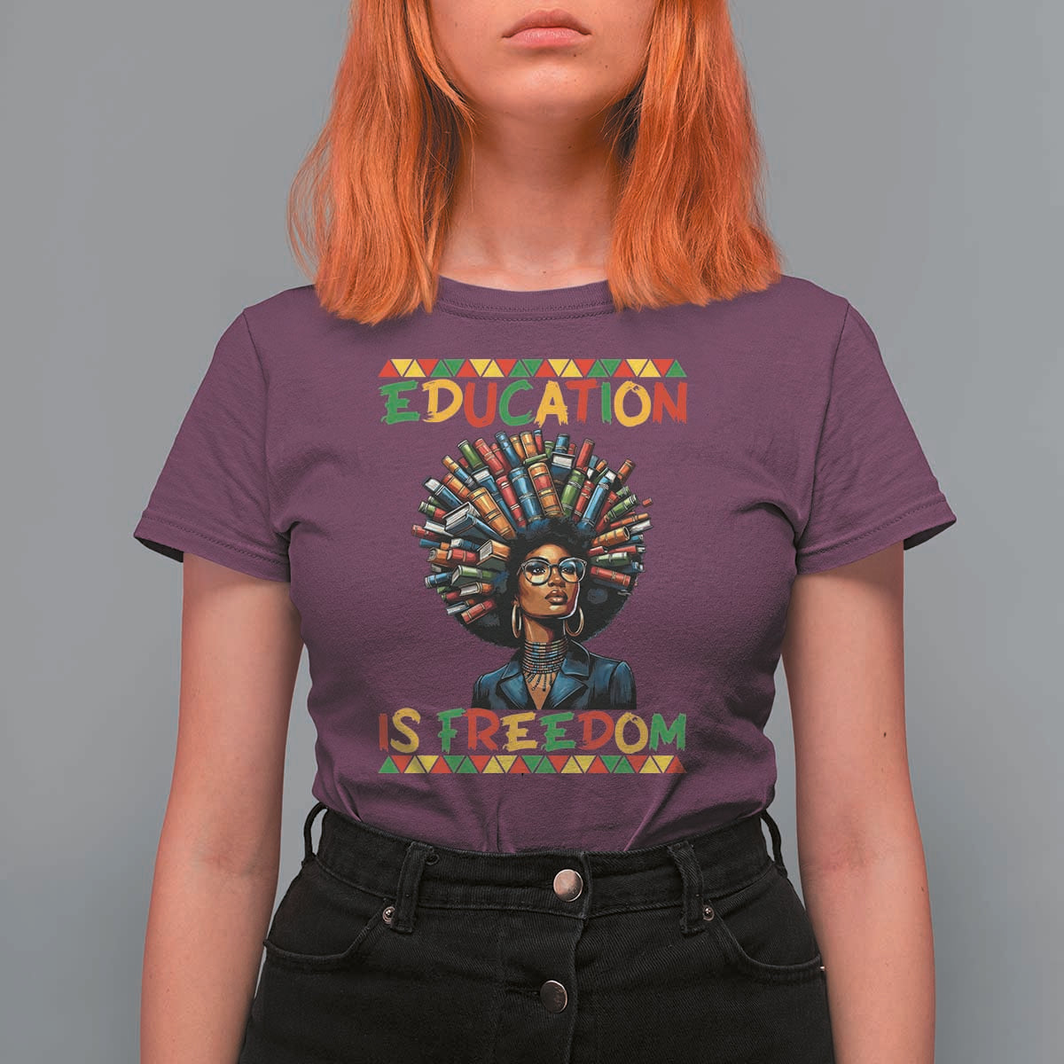 Education Is Freedom T Shirt For Women Black History Month Gift For Teachers - Wonder Print Shop