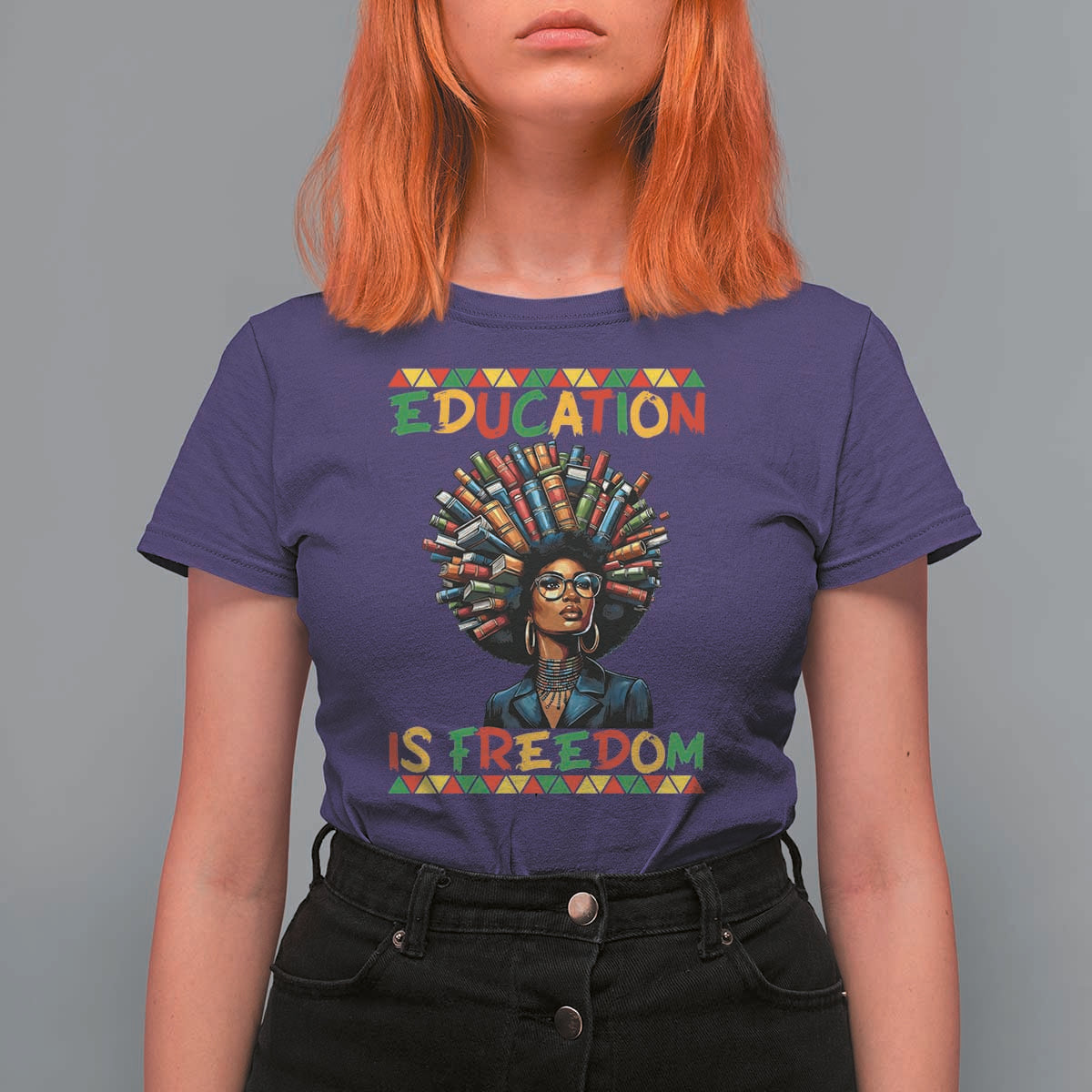 Education Is Freedom T Shirt For Women Black History Month Gift For Teachers - Wonder Print Shop