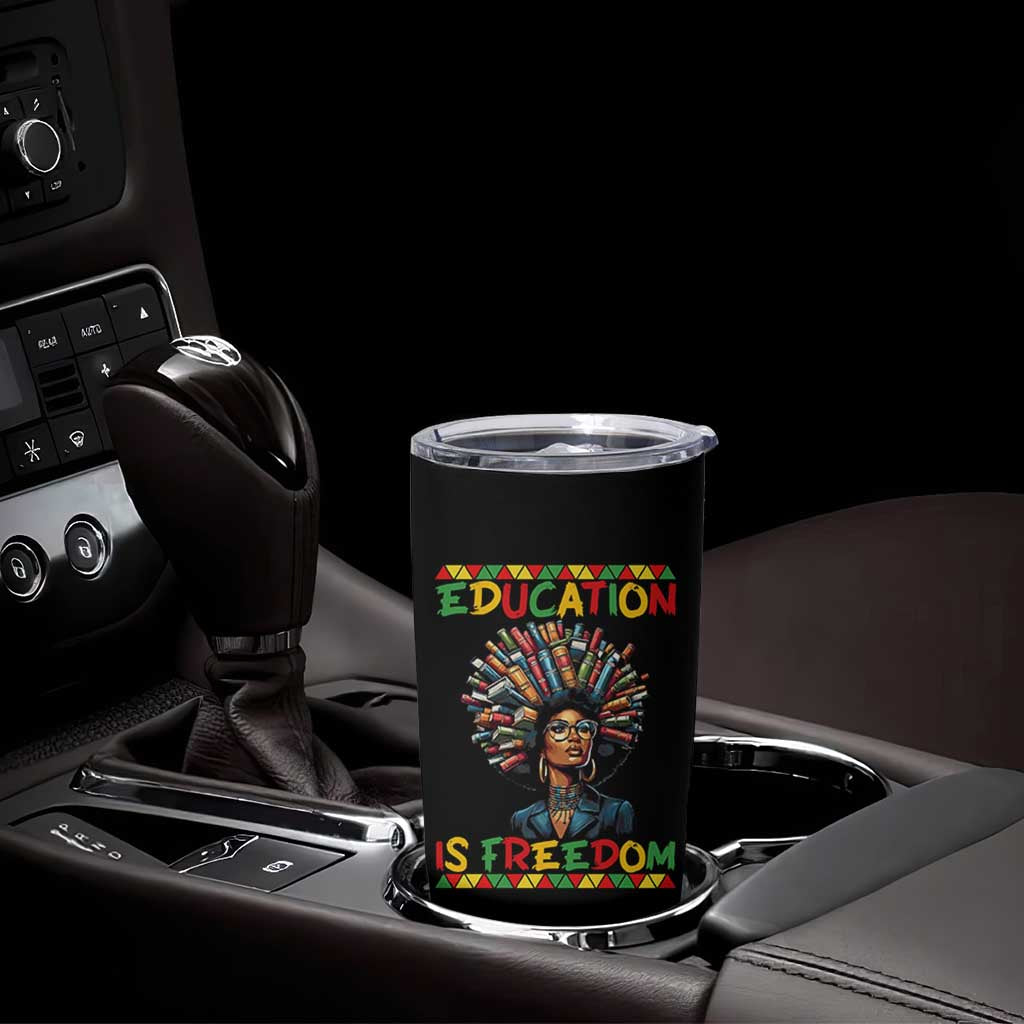 Education Is Freedom Tumbler Cup Black History Month Gift For Teachers - Wonder Print Shop