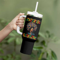 Education Is Freedom Tumbler With Handle Black History Month Gift For Teachers - Wonder Print Shop