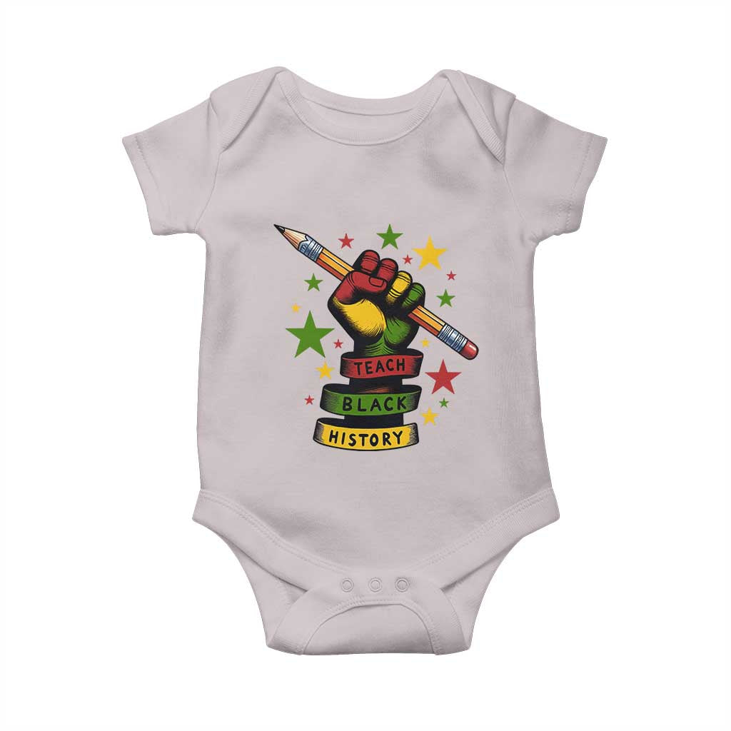Teach Black History Education Pride Baby Onesie Black History Month - Wonder Print Shop