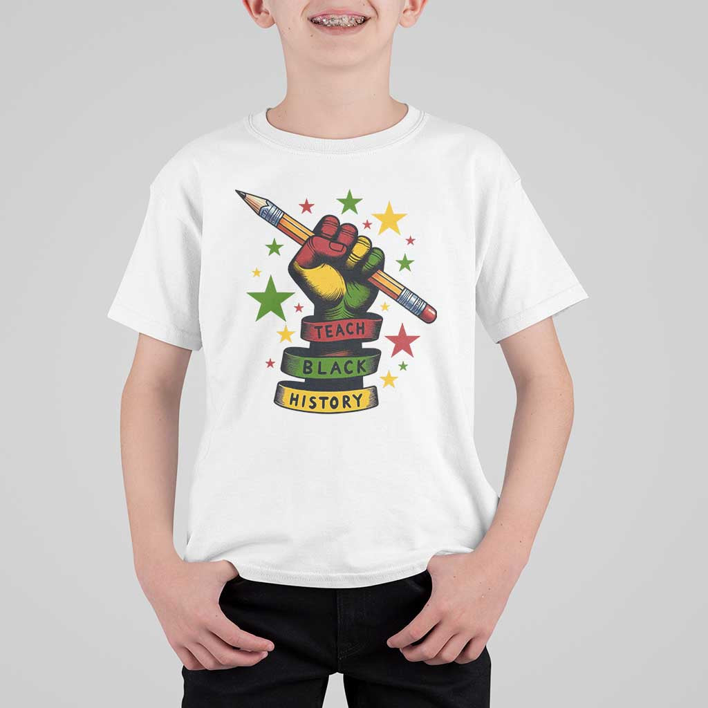 Teach Black History Education Pride T Shirt For Kid Black History Month - Wonder Print Shop
