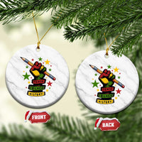 Teach Black History Education Pride Ceramic Ornament Black History Month - Wonder Print Shop
