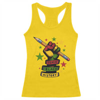 Teach Black History Education Pride Racerback Tank Top Black History Month - Wonder Print Shop