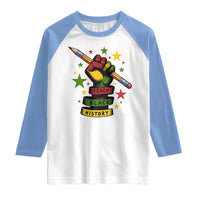 Teach Black History Education Pride Raglan Shirt Black History Month - Wonder Print Shop