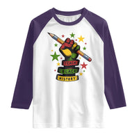 Teach Black History Education Pride Raglan Shirt Black History Month - Wonder Print Shop