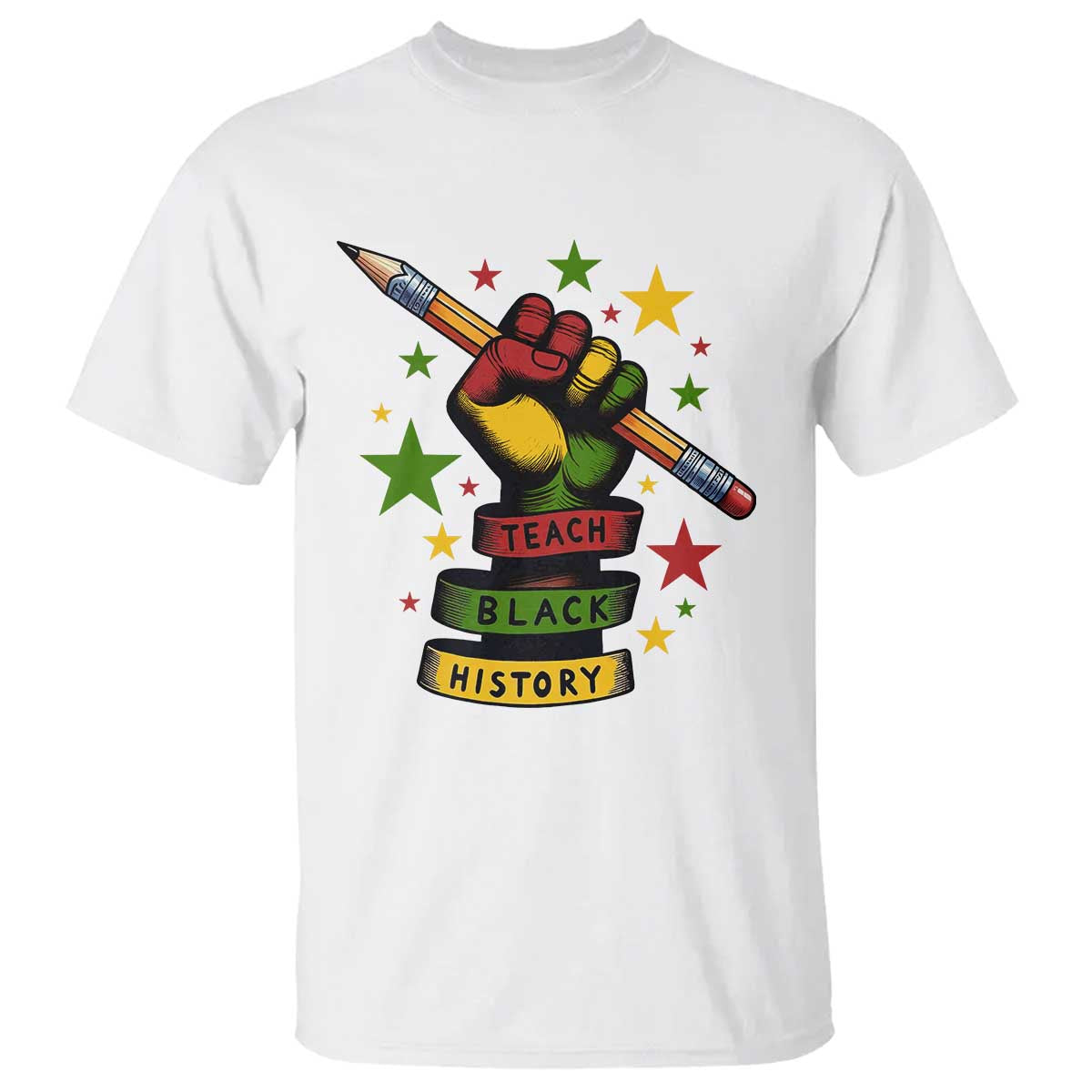Teach Black History Education Pride T Shirt Black History Month - Wonder Print Shop