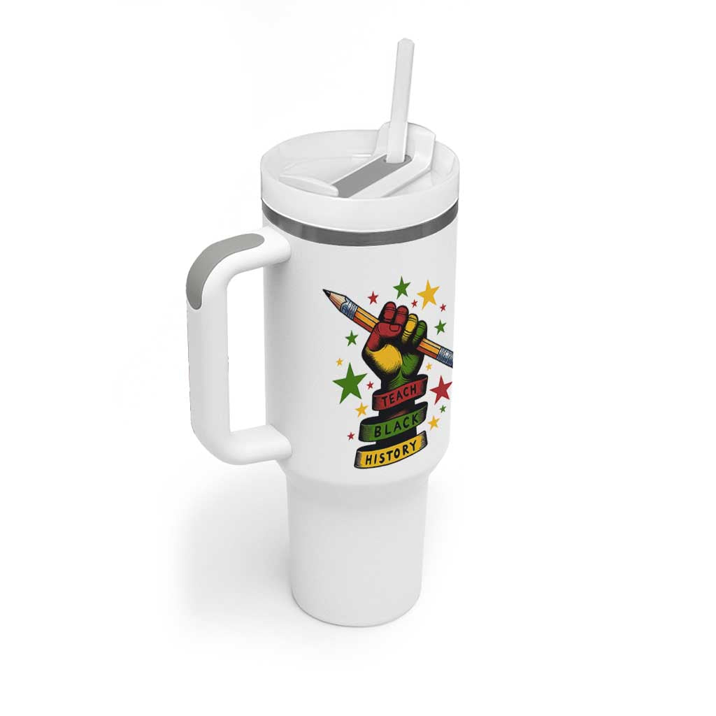 Teach Black History Education Pride Tumbler With Handle Black History Month - Wonder Print Shop