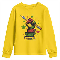 Teach Black History Education Pride Youth Sweatshirt Black History Month - Wonder Print Shop