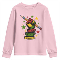 Teach Black History Education Pride Youth Sweatshirt Black History Month - Wonder Print Shop