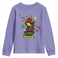 Teach Black History Education Pride Youth Sweatshirt Black History Month - Wonder Print Shop