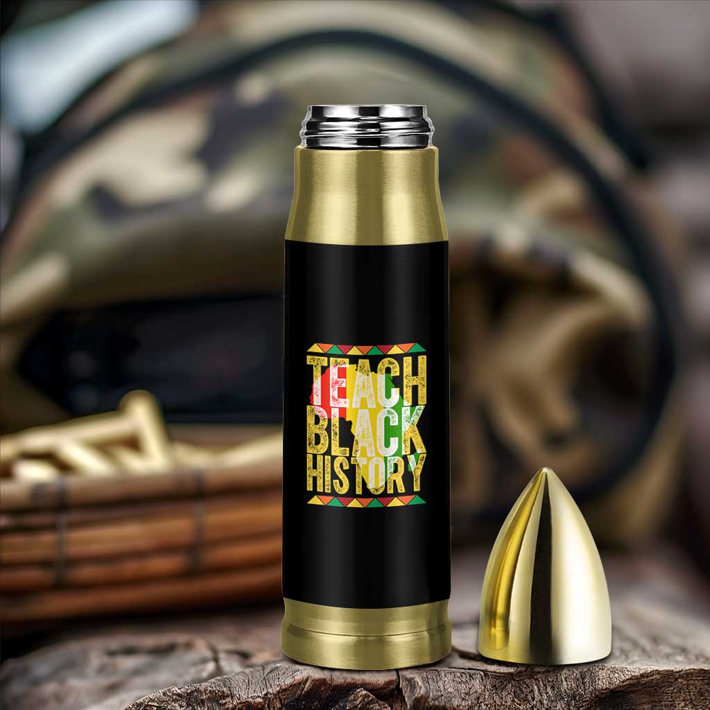 Teach Black History Bullet Tumbler Black History Month Gift For Teachers - Wonder Print Shop