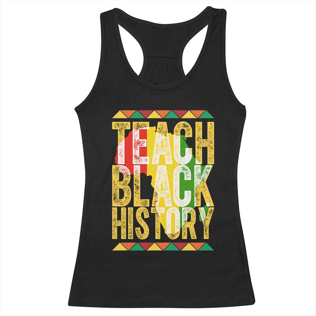 Teach Black History Racerback Tank Top Black History Month Gift For Teachers - Wonder Print Shop