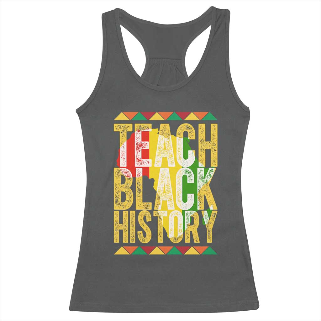 Teach Black History Racerback Tank Top Black History Month Gift For Teachers - Wonder Print Shop