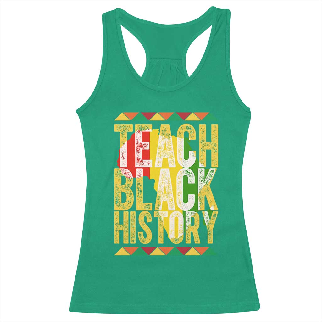 Teach Black History Racerback Tank Top Black History Month Gift For Teachers - Wonder Print Shop