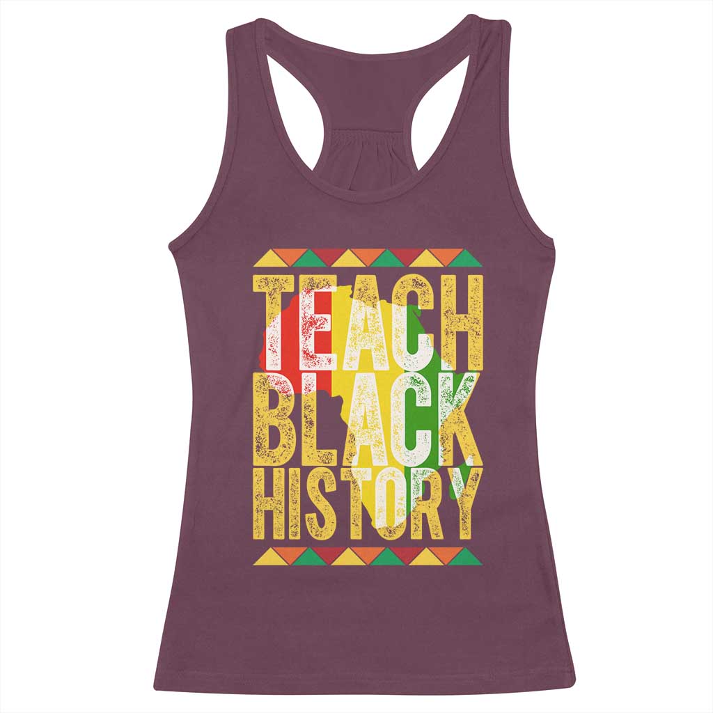 Teach Black History Racerback Tank Top Black History Month Gift For Teachers - Wonder Print Shop