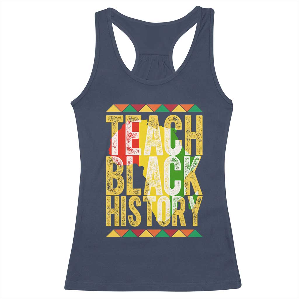 Teach Black History Racerback Tank Top Black History Month Gift For Teachers - Wonder Print Shop