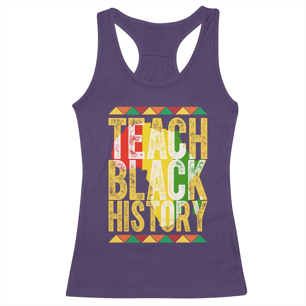 Teach Black History Racerback Tank Top Black History Month Gift For Teachers - Wonder Print Shop