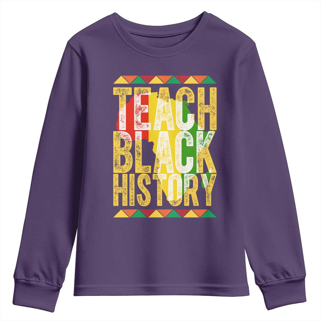 Teach Black History Youth Sweatshirt Black History Month Gift For Teachers - Wonder Print Shop