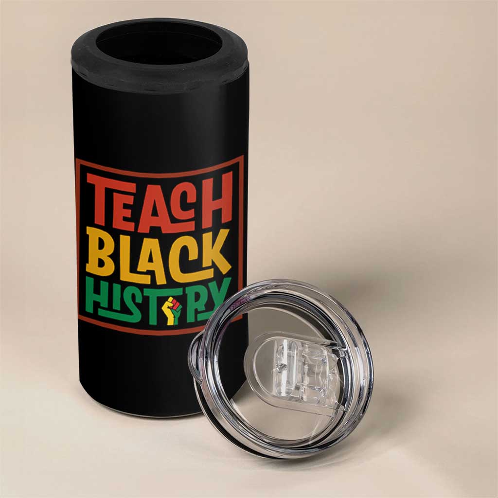 Black History Month Gift 4 in 1 Can Cooler Tumbler Teach Black History Empowerment - Wonder Print Shop