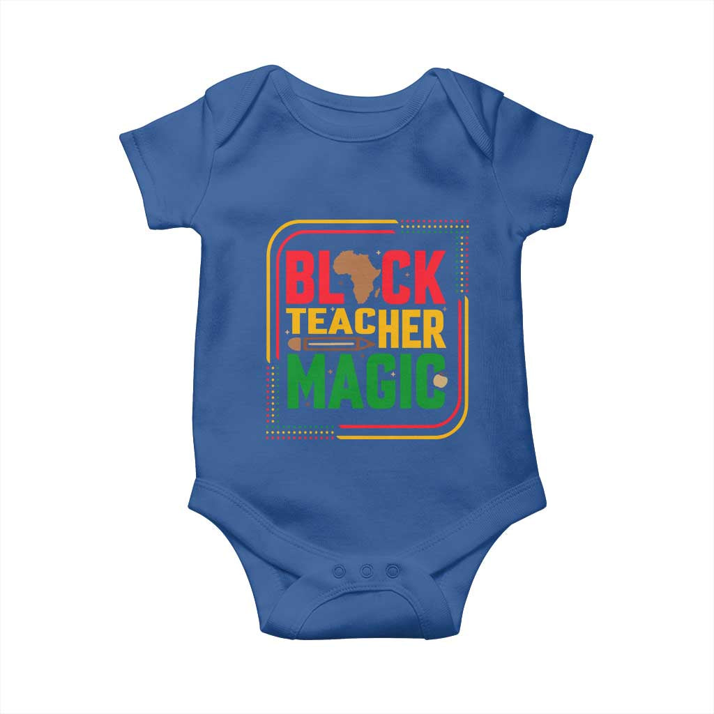 Black Teacher Magic Baby Onesie African American Pride Educator Gift - Wonder Print Shop