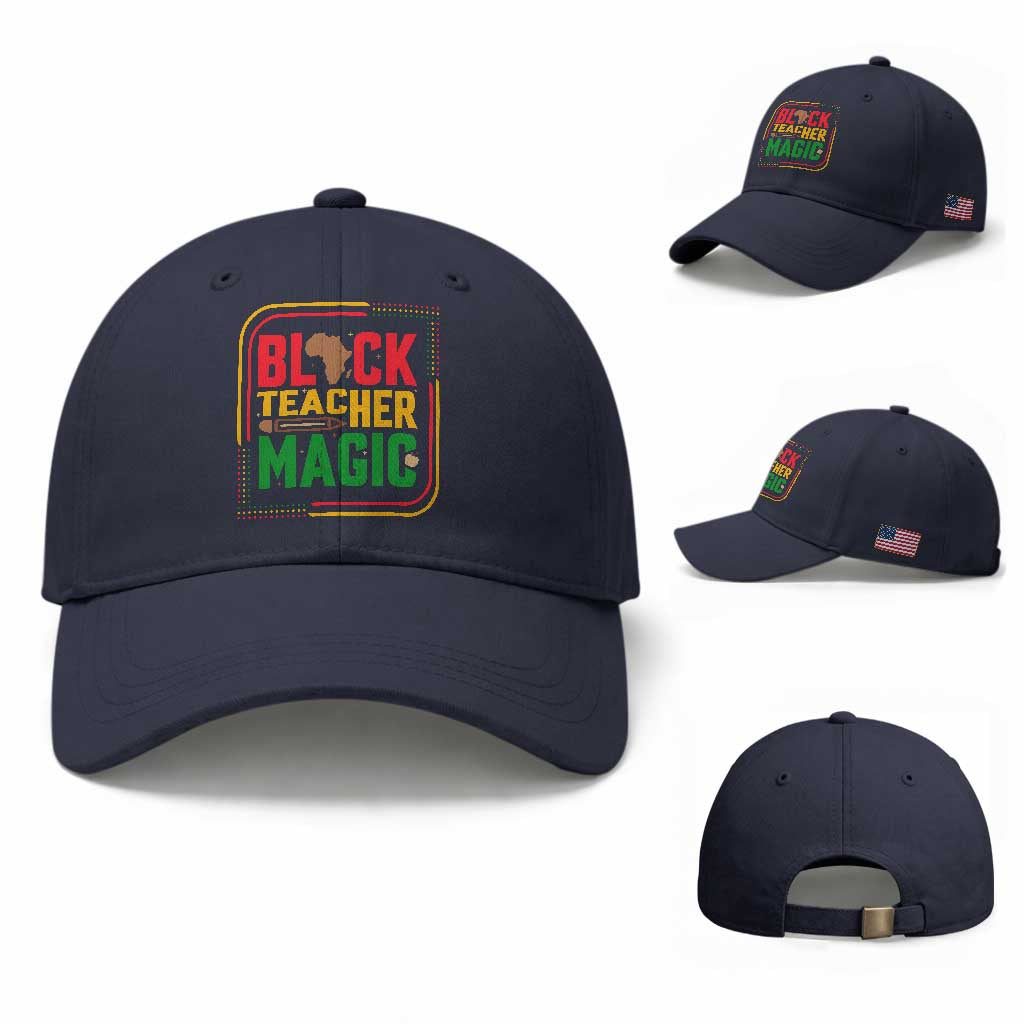 Black Teacher Magic Baseball Cap African American Pride Educator Gift