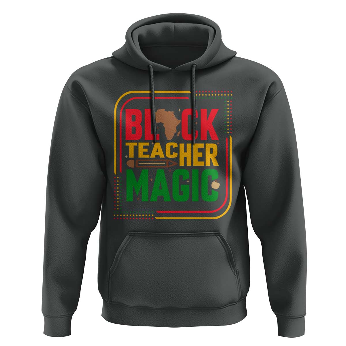 Black Teacher Magic Hoodie African American Pride Educator Gift - Wonder Print Shop