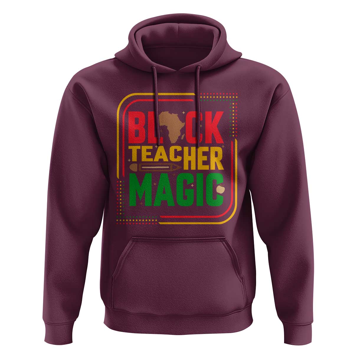 Black Teacher Magic Hoodie African American Pride Educator Gift - Wonder Print Shop