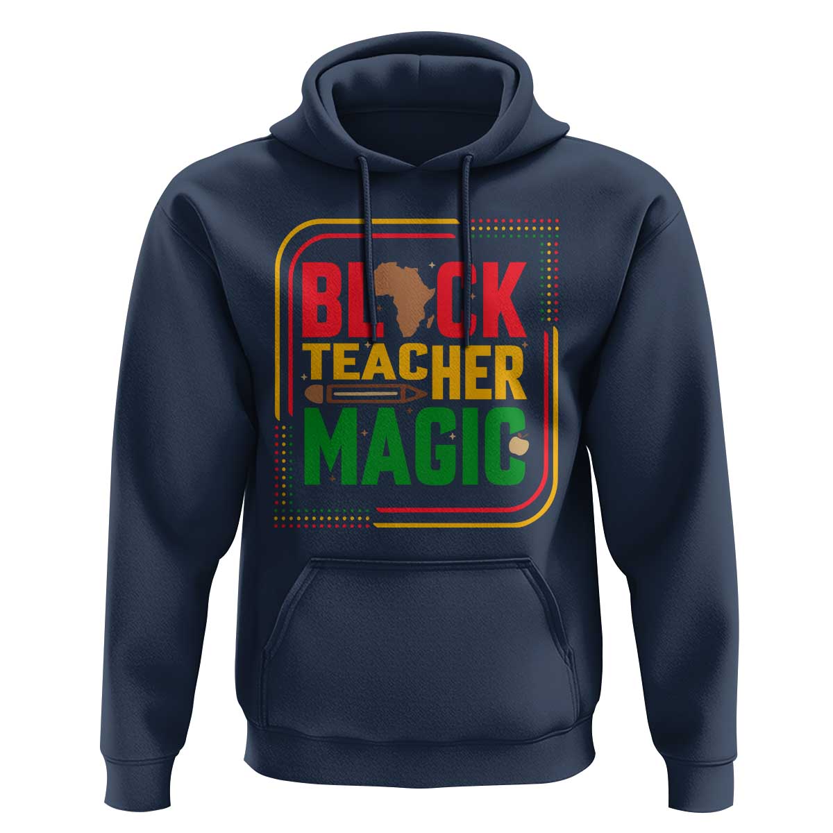 Black Teacher Magic Hoodie African American Pride Educator Gift - Wonder Print Shop