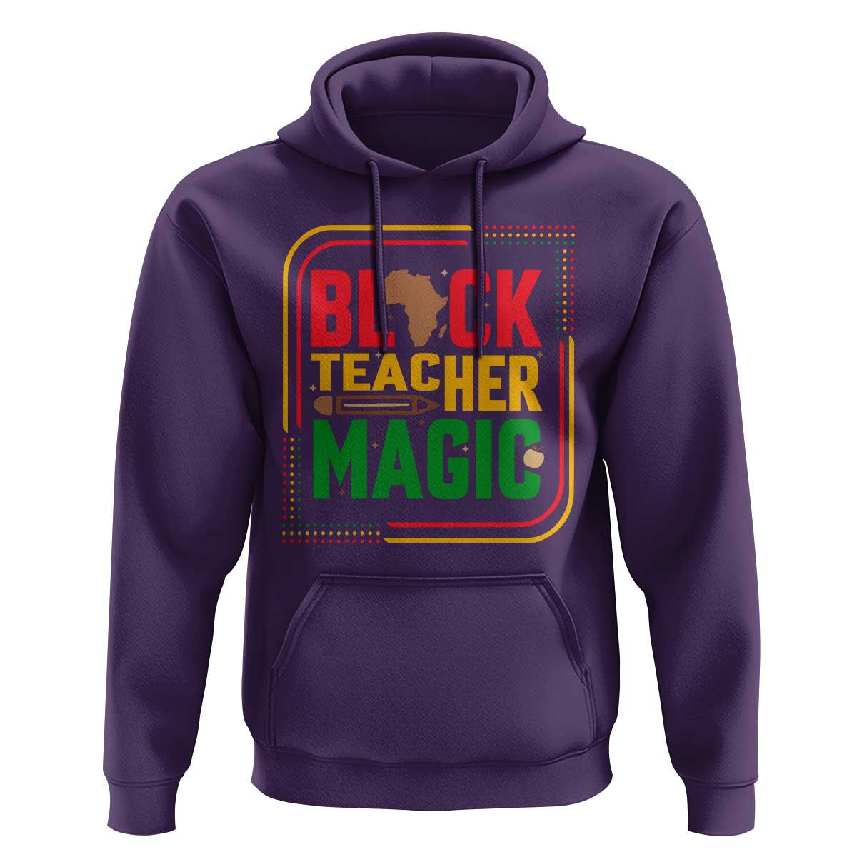 Black Teacher Magic Hoodie African American Pride Educator Gift - Wonder Print Shop