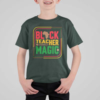Black Teacher Magic T Shirt For Kid African American Pride Educator Gift - Wonder Print Shop