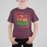 Black Teacher Magic T Shirt For Kid African American Pride Educator Gift - Wonder Print Shop