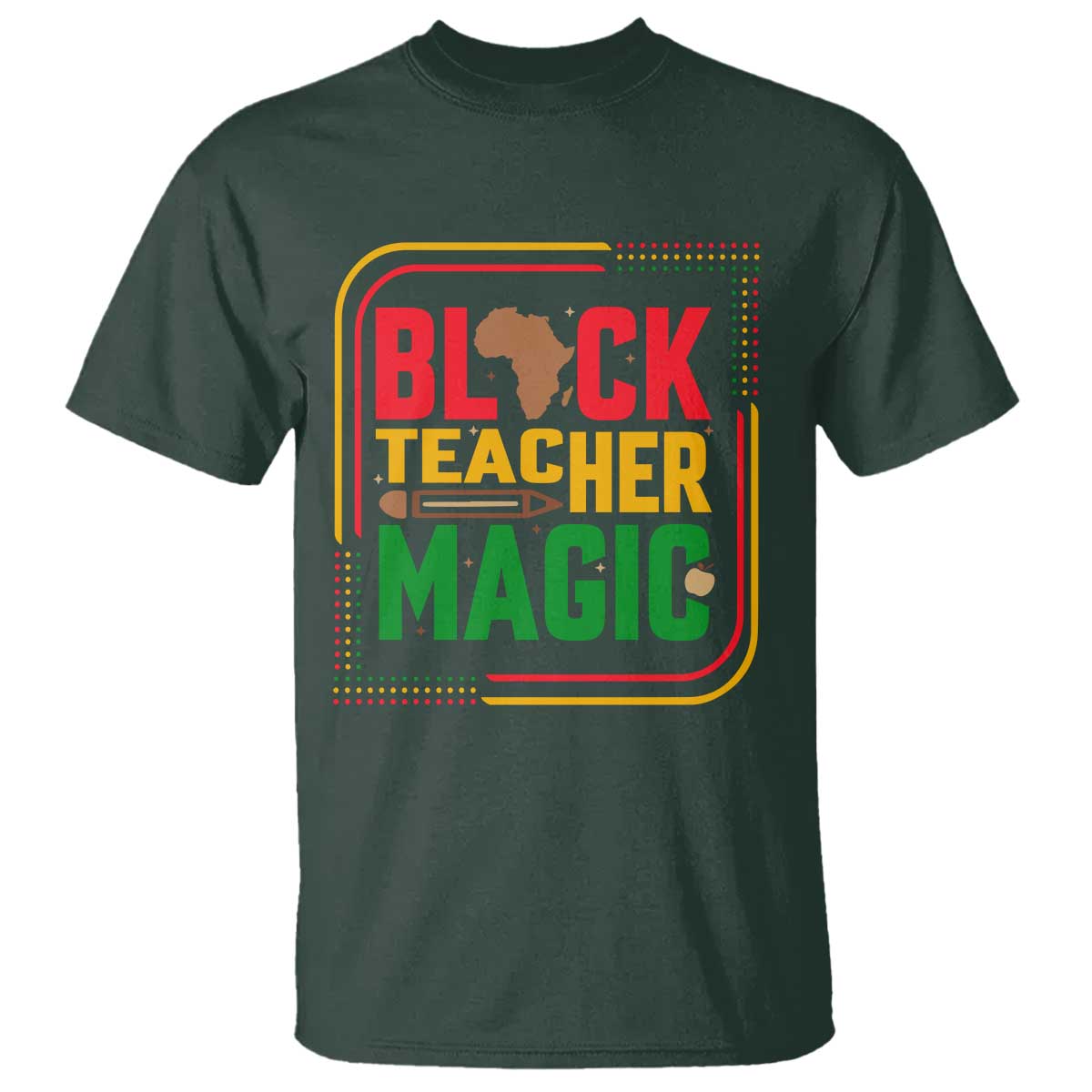 Black Teacher Magic T Shirt African American Pride Educator Gift - Wonder Print Shop