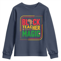 Black Teacher Magic Youth Sweatshirt African American Pride Educator Gift - Wonder Print Shop