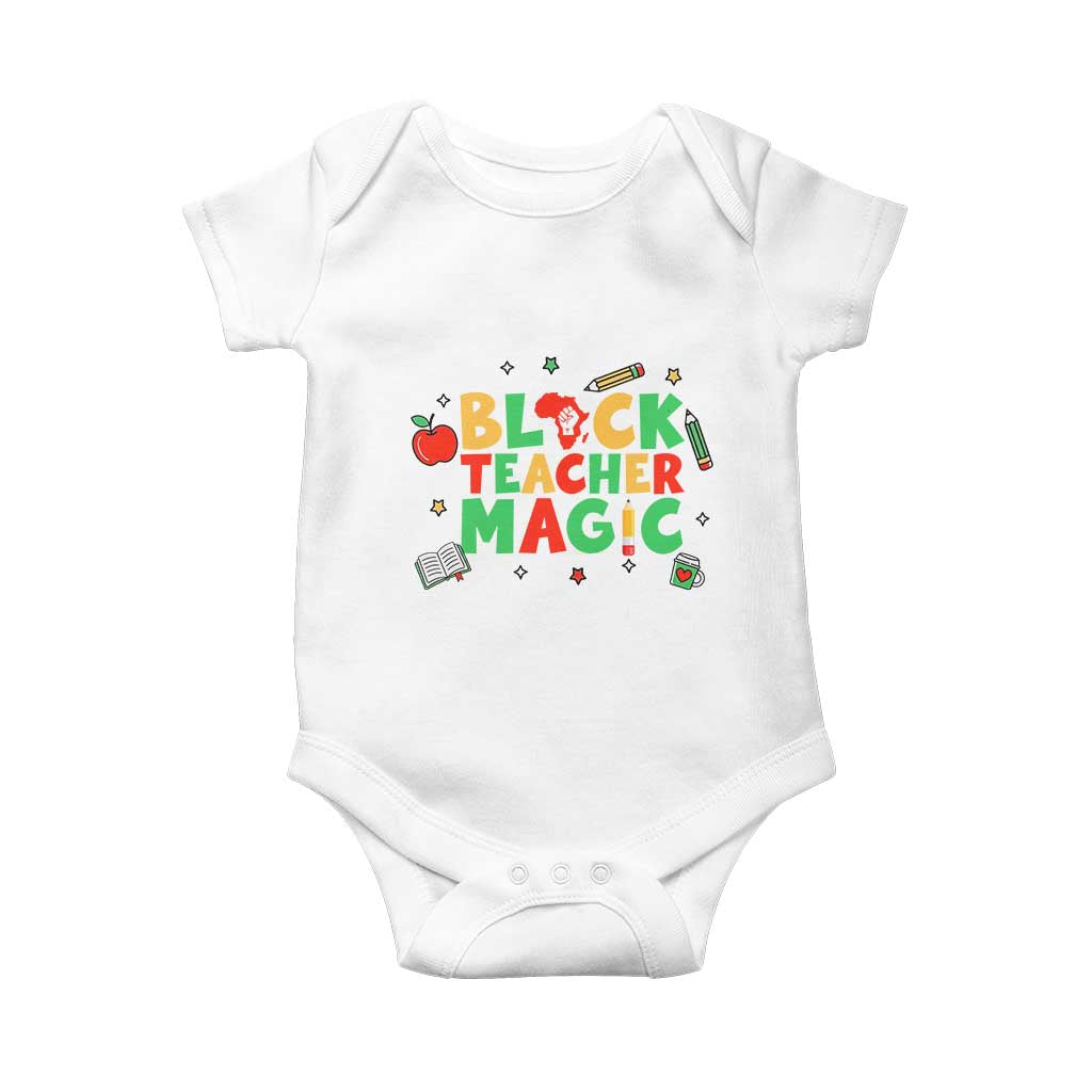 Inspirational Black Teacher Magic Baby Onesie African American History Month - Wonder Print Shop