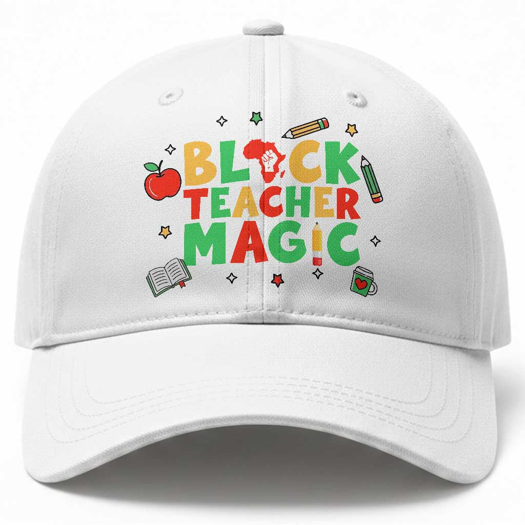 Inspirational Black Teacher Magic Baseball Cap African American History Month